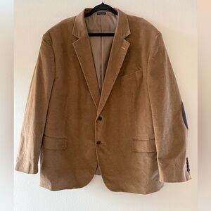 Stafford Men’s Tan Corduroy Sports Jacket Blazer With Elbow Patches